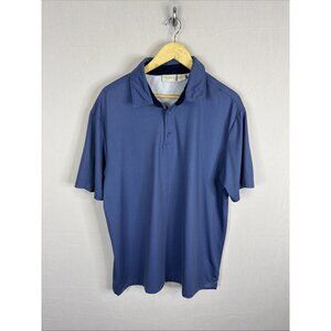 Rorie Whelan Golf Polo Shirt Mens Large Blue Performance Short Sleeve